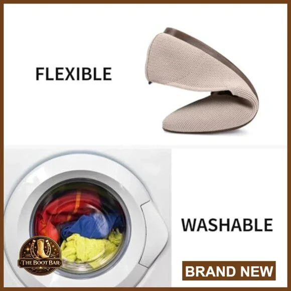 Pointed Toe Knit Flats with Memory Foam Insoles Slip-On Ballet Shoes - Picture 4 of 7